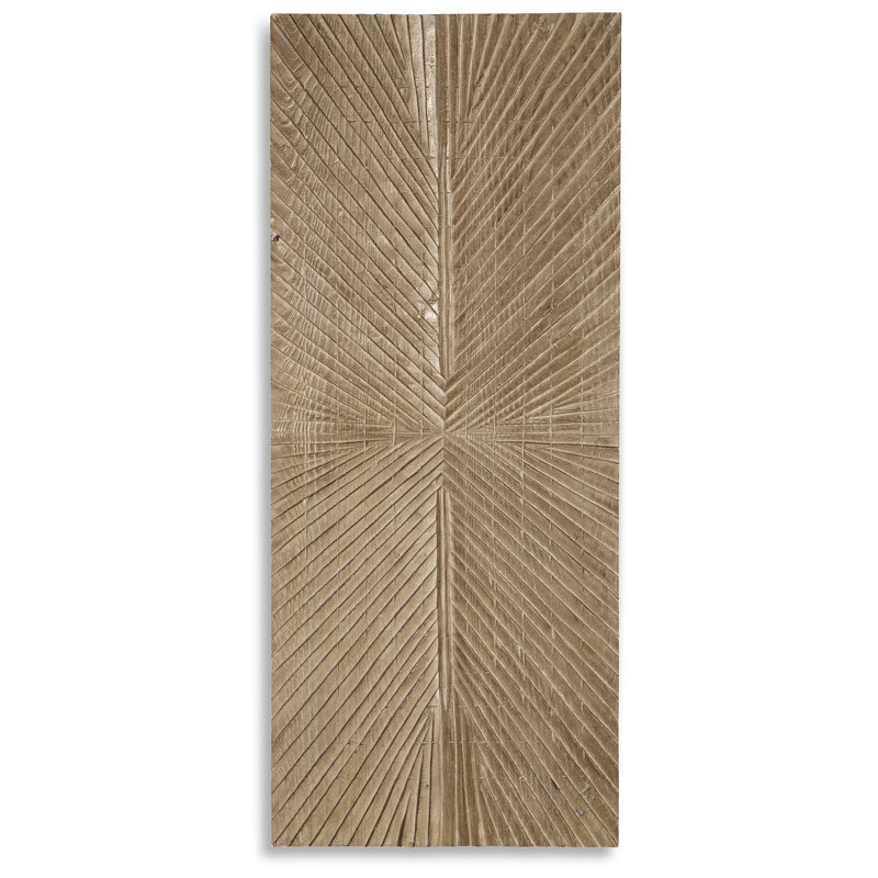 Lenora Distressed Brown Wood Sunburst Wall Decor