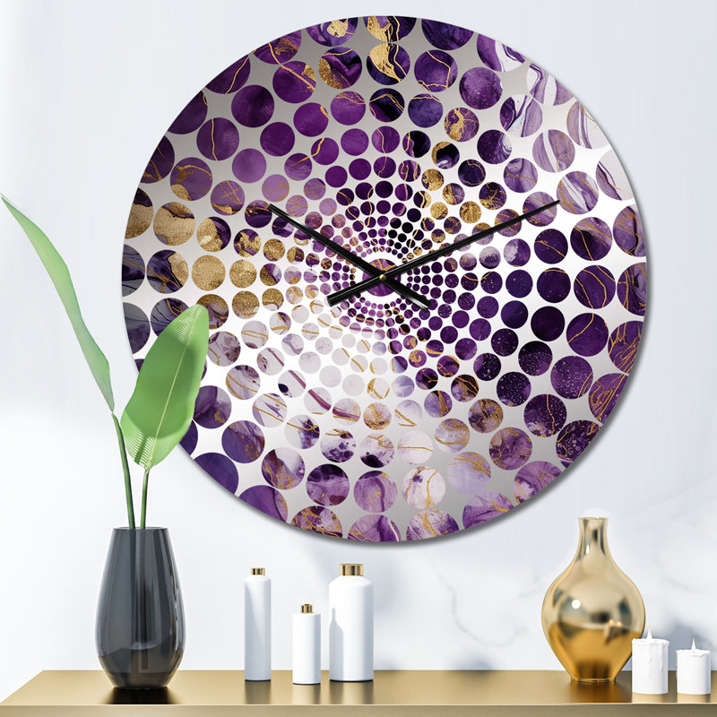 Poelm - Horloge murale peinture abstraite, Petit