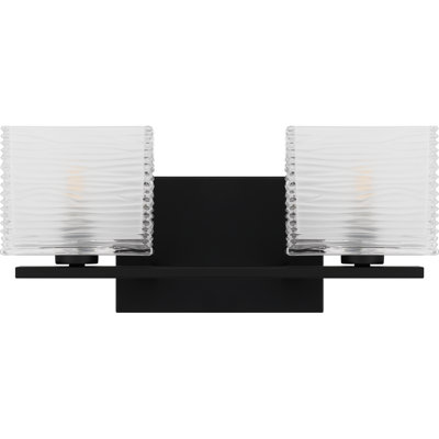 Abbate 2-Light Matte Black Bath Light