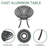 3-Piece Bistro 26.77" Round Dining Set with Umbrella Hole, 2 Stackable Chairs with Brown Cushions-1631240269