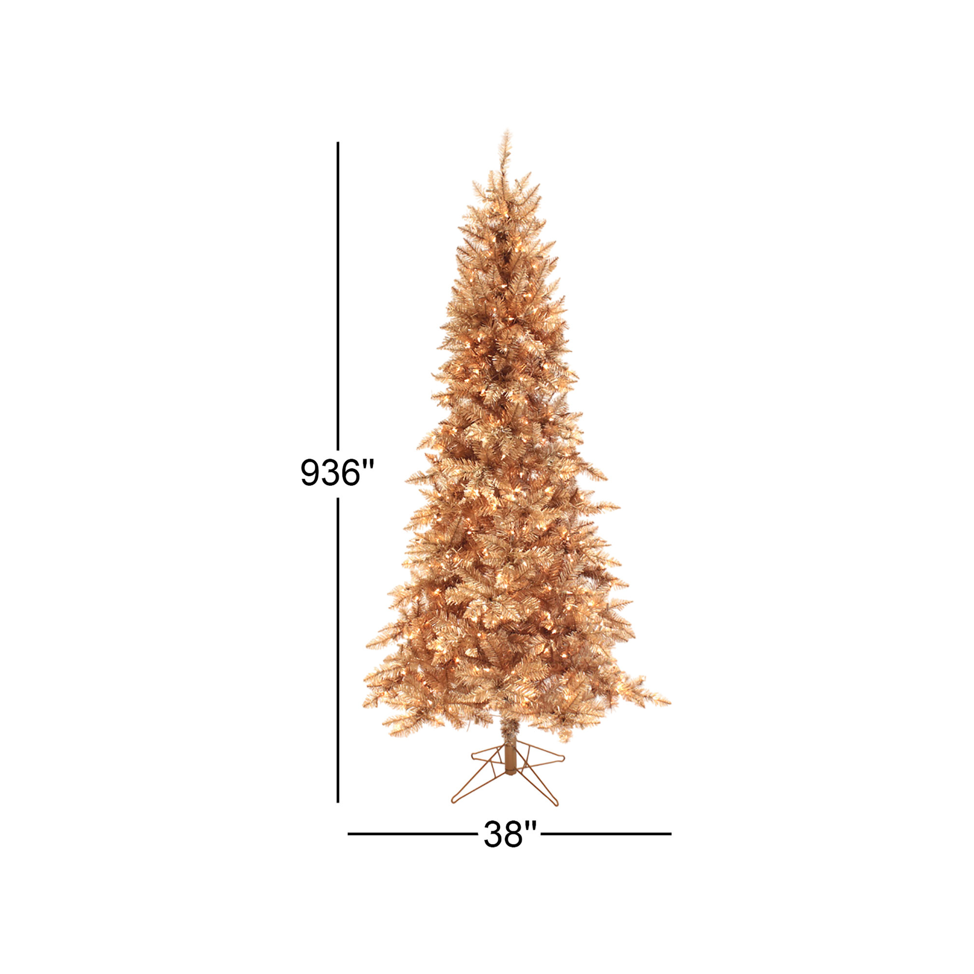 Lighted Artificial Pine Christmas Tree, 6'