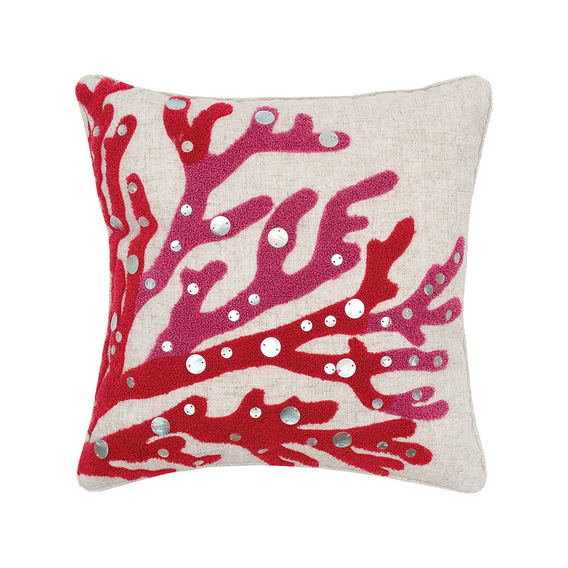 Coral Reef Tufted Throw Pillow