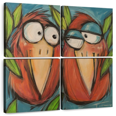Brampt flirter des oiseaux amoureux