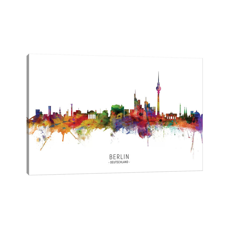 «Berlin Allemagne Skyline» par Michael Tompsett, impression sur toile tendue, H 40 po x l 60 po x 1,5 po