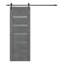 Porte de grange en bois manufacturé et en verre massif Avon 07-04 avec trousse de quincaillerie d'installation-990270077-990270075