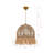 Bohemian Rustic Chandelier, Cream Color, 11.8 in Diameter x 31.5 in Height | Stylish Plastic Body with Cotton Cap, E27 Socket Max 40W | Perfect for Country Home Decor & Cozy Ambiance-598393385
