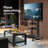 Mobile Adjustable TV Stand on Wheels - Rolling TV Stand for 40-80 Inch Flat/Curved TVs up to 122lb