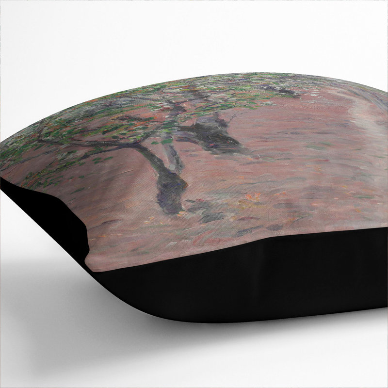 Orchard In Bloom Square Throw Cushion, Black, 55cm H x 55cm W x 20cm D
