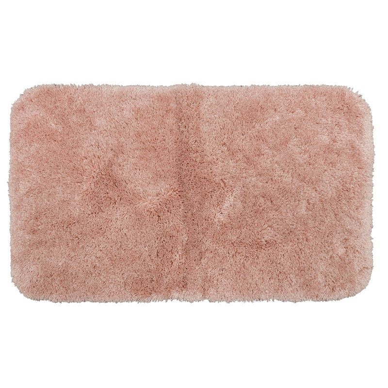 Pirates Well Washable Non-Slip Stain/Fade Resistant Solid Rectangle Bath Mat, Pink, 24" W x 40" L