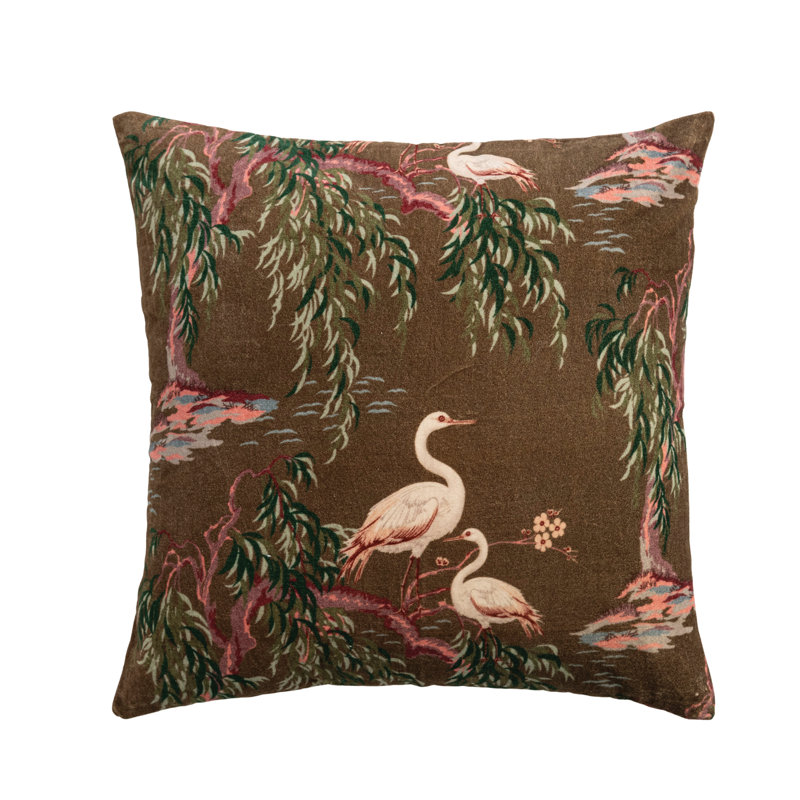 Coussin en velours chinois