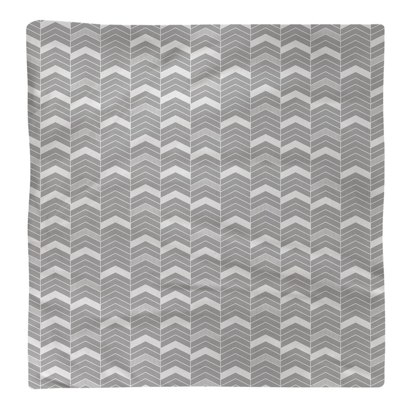 Stephenie Cotton Chevron Square Napkin, 0.1" H x 22" W x 22" D, Grey, Cotton Twill