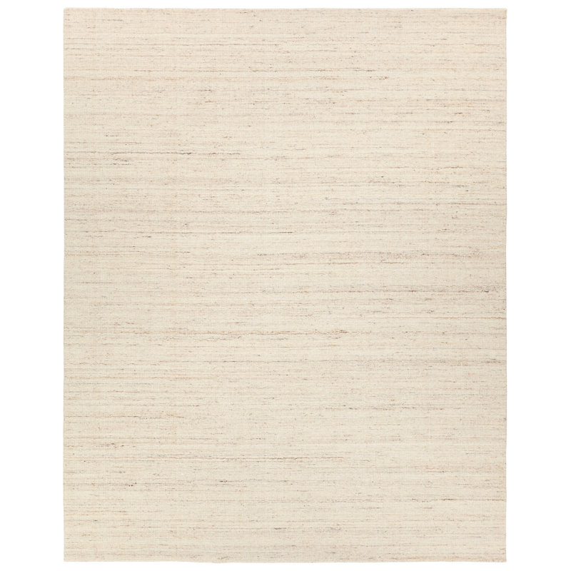 Tapis crème et beige uni Houé SLO02, Rectangle 6 pi x 9 pi