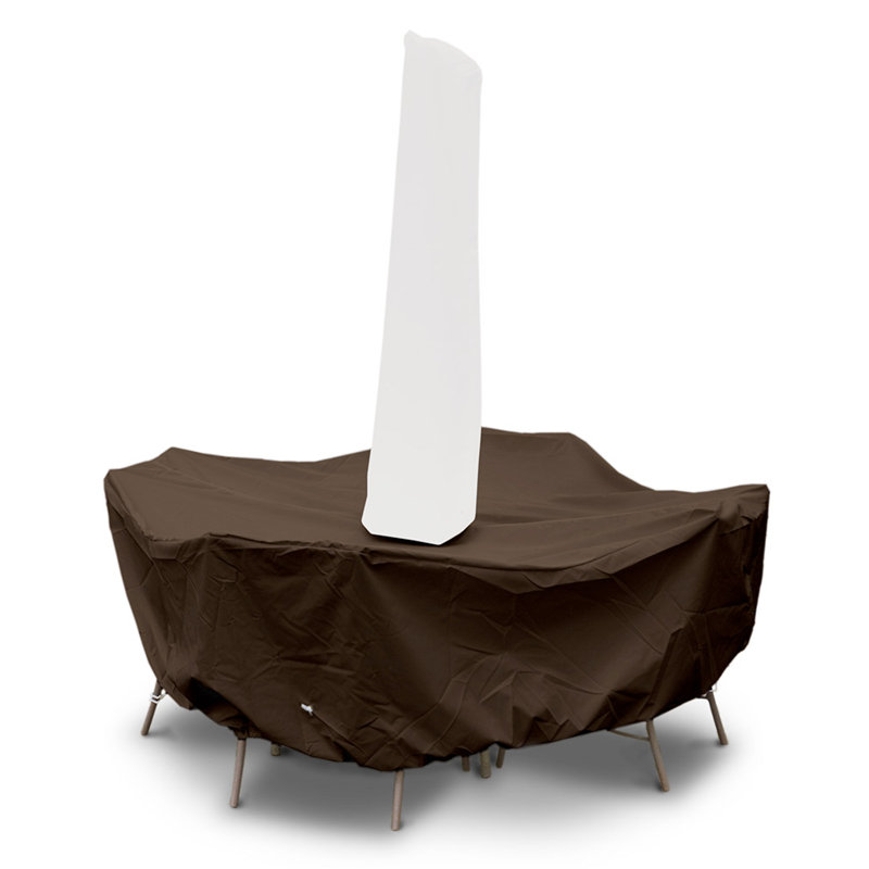 Weathermax™ Outdoor Patio Dining Set Cover, 28" H x 108" W x 108" D, Grey