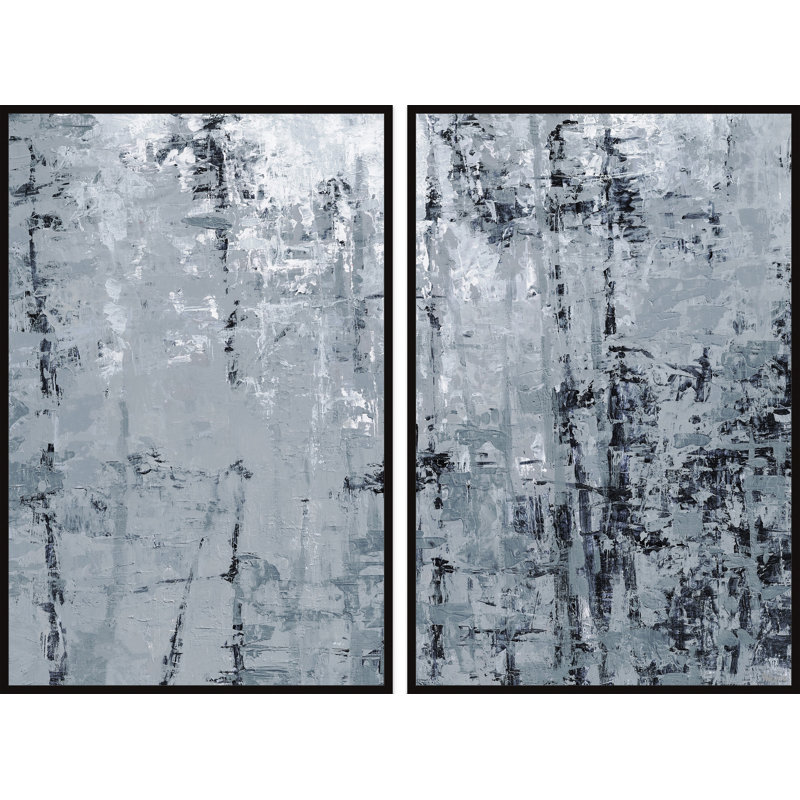 « forest shadow » par parvez taj,-floater frame, ensemble d’image multi-pièces sur toile, H 45 po x l 30 po x P 1,5 po