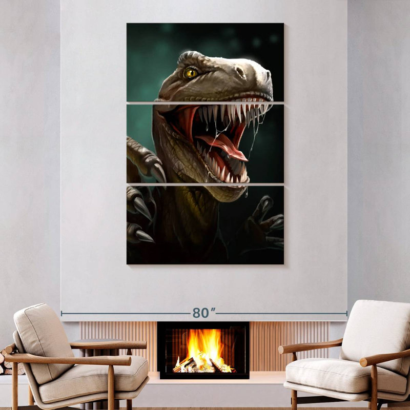Brampt Vicious Dinosaur, 74" H x 48" W