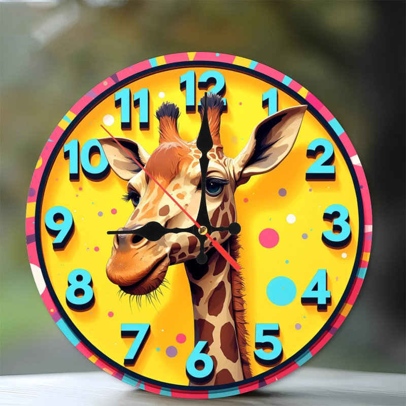 Horloge murale girafe