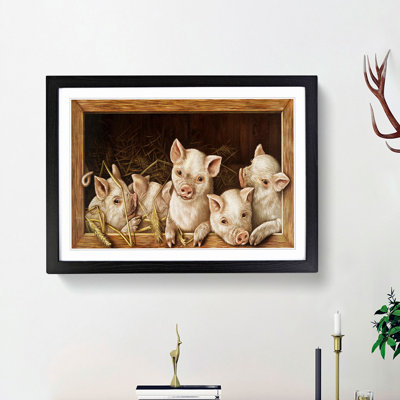 Prize Pigs - Picture Frame Painting Print