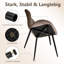 Dining Chairs - Contemporary Dining Chair - Comfortable Linen Dining Chairs - Metal Legs-264935828-246724160