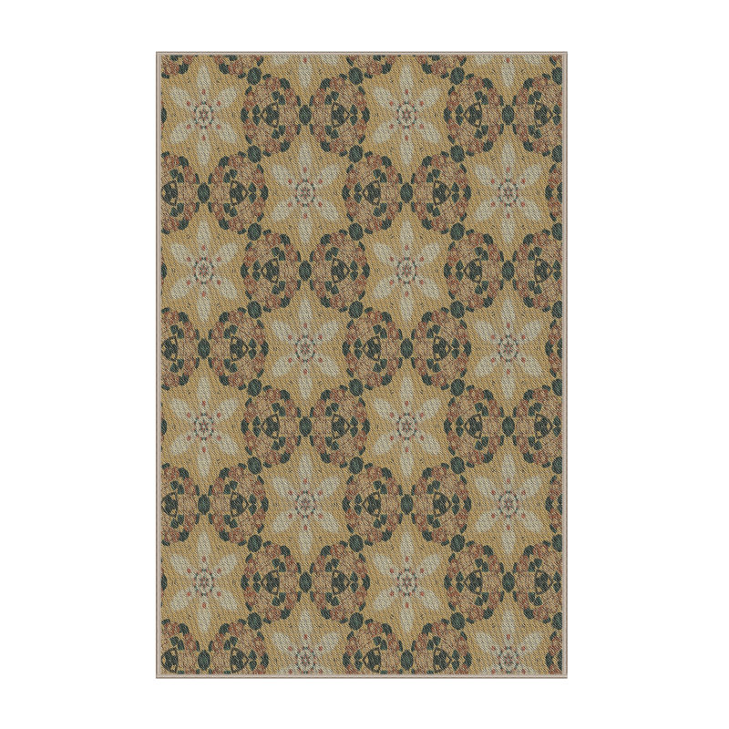 Tapis beige/bleu à motifs Portico, Rectangle 7 pi x 10 pi