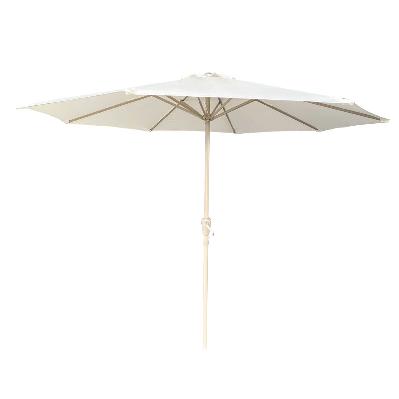 Parasol d'extérieur 9 pi - Beige robuste et anti-blocage pour les abris de jardin