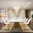 Behesh 78.74" Luxury Rectangle Sintered Stone Dining Table with Stainless Steel Base for 8-10  ( Included Two Packages, One Package for the Table Top and One Package for the Base）