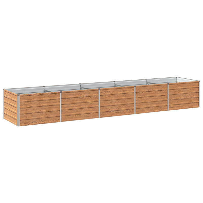 Raised Garden Bed, 55cm H x 400cm W x 80cm D, Wood Brown