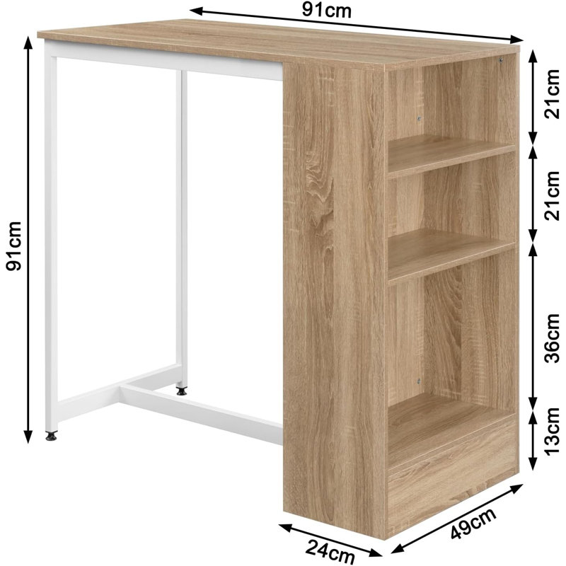 Wellkamp Metal Base Dining Table, Natural, White