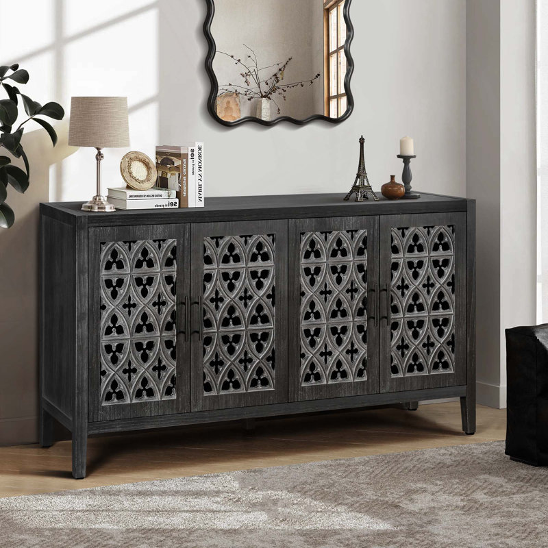 Armoire antique Hollow, Noir antique