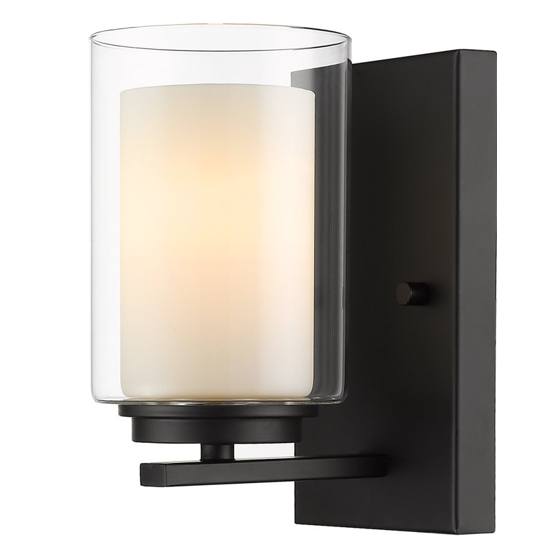 Arie Steel Armed Sconce, Matte Black