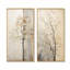 «Beige Trees Oak Solitude», ensemble de 2 impressions sur toile de chêne-598852221-598852217