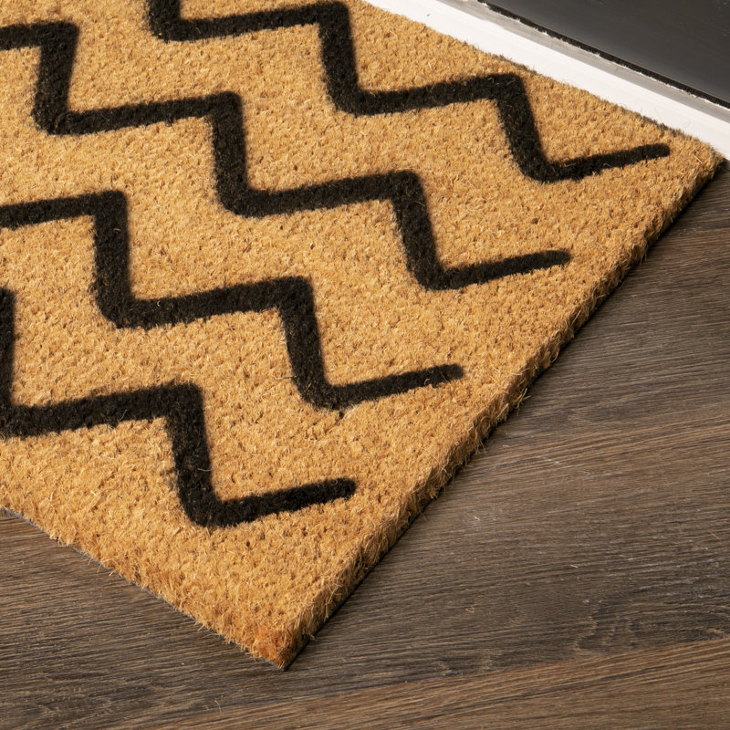 Iralene Non-Slip Chevron Outdoor Doormat