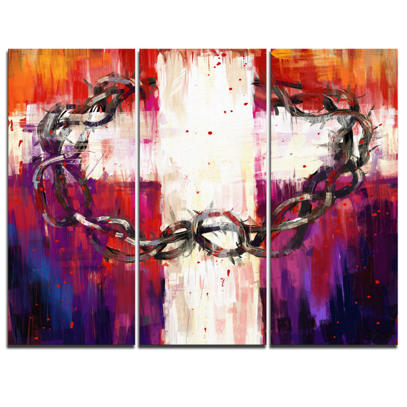 Crown of Thorns Abstract Canvas Art Print - 36" x 28"