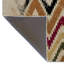 Tapis décoratif moderne multicolore à motif abstrait orange et zigzag-233570542