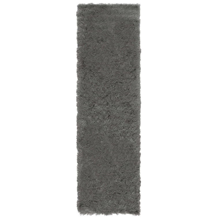 Cimah Shag Hand Tufted Performance Solid Color Rug