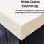 Meuble-lavabo bleu 30 po X P 22 po, comptoir en quartz, miroir et robinet en quartz blanc inclus-852117471