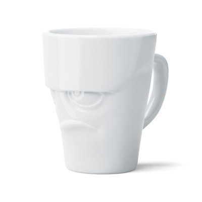 Coffee Mug With Handle, Grumpy Face