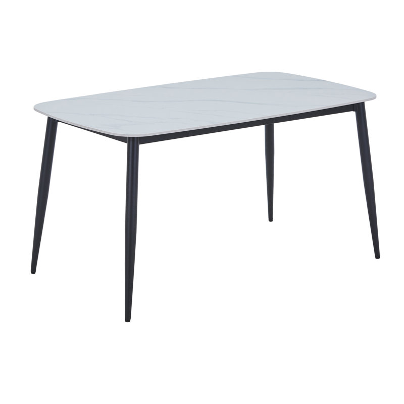 Wenona Stone Top Metal Base Dining Table