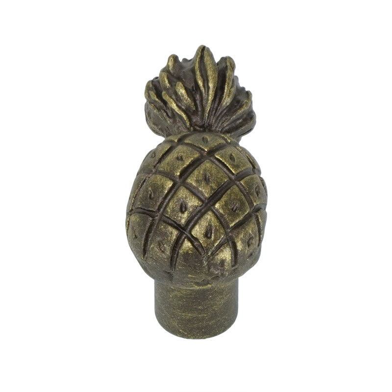 Tropical pineapple knob in Antique Brass, Antique Brass