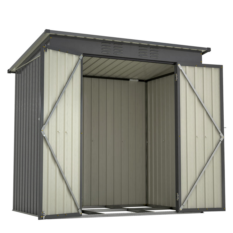 Remise de rangement extérieure 6 x 4 pi, remise à outils toutes saisons pour jardin, cour arrière, pelouse