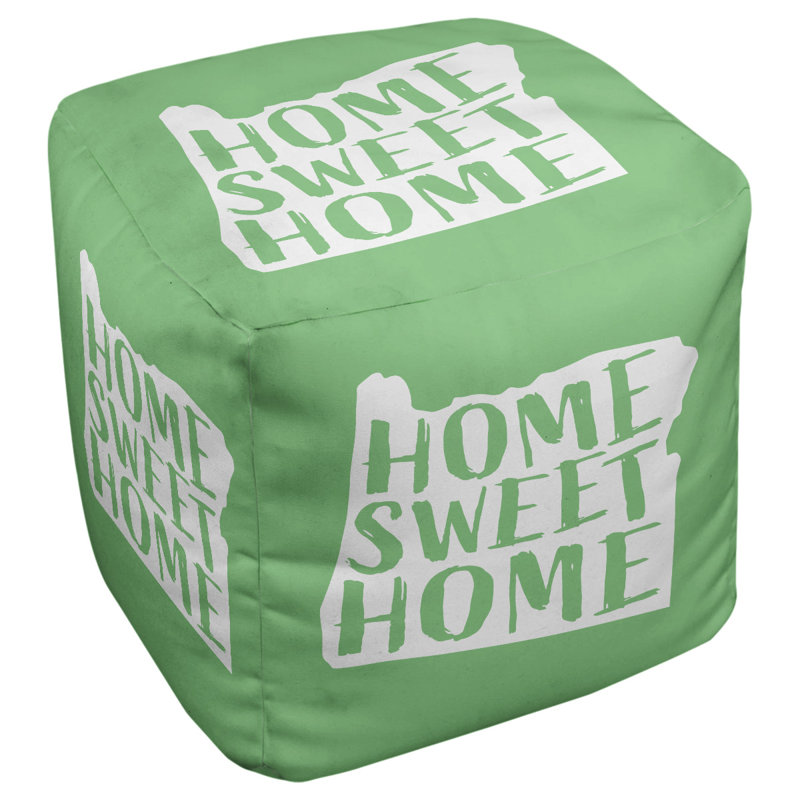 Repose-pieds cube the home oregon, Vert, H 13 po x l 13 po x P 13 po