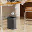 2.6 Gal Black Bathroom Trash Can,Metal Waste Baskets with Removable Inner Bucket
