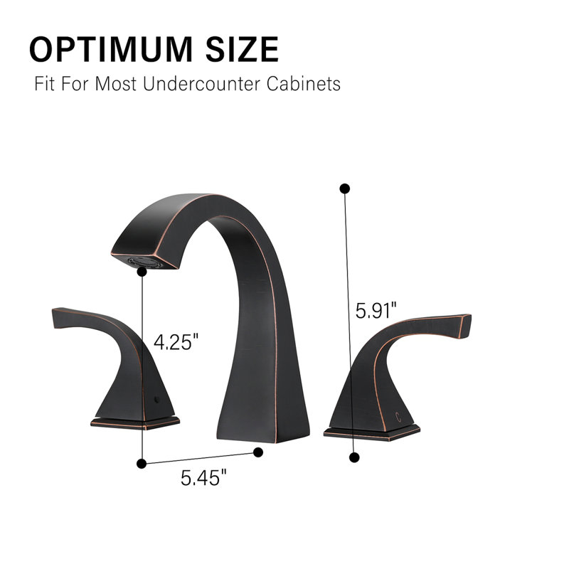 2-Handle Bathroom Sink Faucet With Drain, Oil Rubbed Bronze