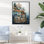 «Fishing Village Modern Collage II - Coastal Windows», art mural