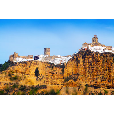 Arcos De La Frontera In Cadiz by JackF - Wrapped Canvas Print