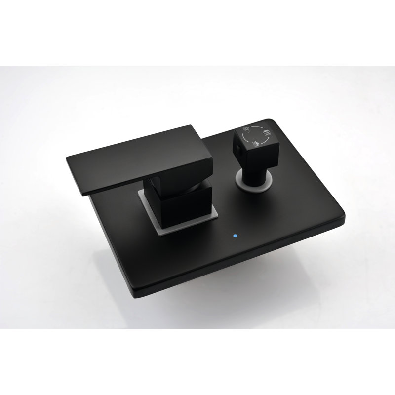 Système de douche Système de douche en acier inoxydable 1 pièce 10 pouces noir mat