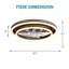 Ventilateur de plafond réversible à DEL de 19 po avec lumière à intensité variable et télécommande Helve