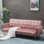 Luxueux canapé-lit en velours avec pieds en métal doré, parfait pour les petits espaces et un confort maximal.-1114226632