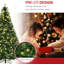 700 arbres de Noël à DEL blanc chaud, 7 pi de sapin double, 2154 pointes, base en métal stable pour la célébration des Fêtes, branche éclairée