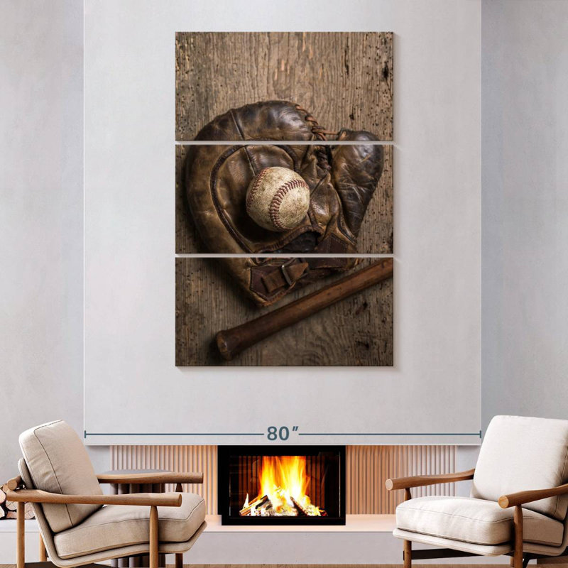 Sireci Rustic Baseball, 74" H x 48" W