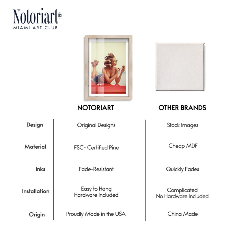 «Not Your Girl Shadowbox» par Notoriart, H 16 po x l 11 po, Crème, crème